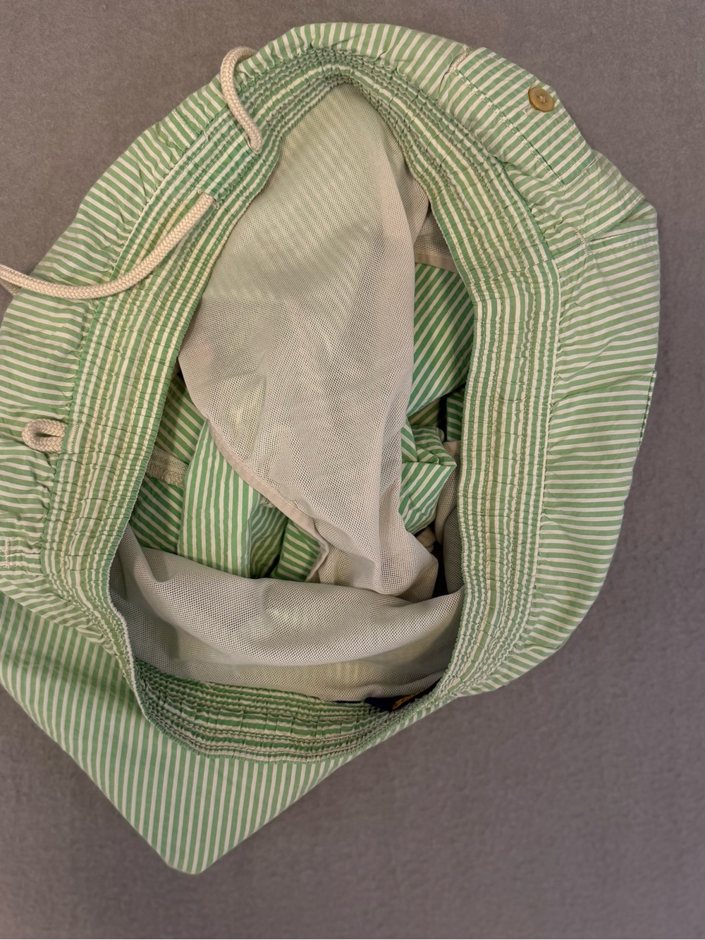 Polo Ralph Lauren Men's Traveler Seersucker Swim Trunks Green Med Old Money Prep - Picture 12 of 12